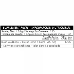 tabla biotina healthy